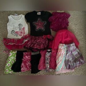 Lot of 11 Girls size S Small 6/6X skirts plus 2 tunics